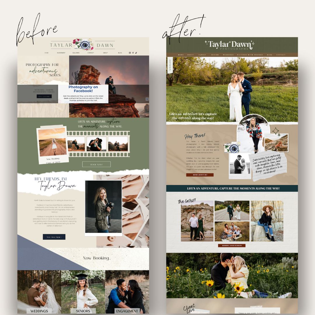 Boho Branding and Stand out Web Design for Taylar Dawn Photography